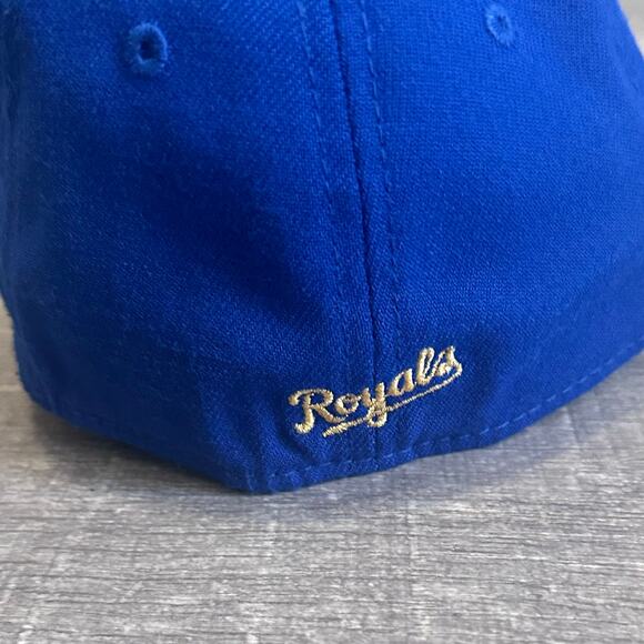 39Thirty Kansas City Royals Toddler Baseball Hat Cap Stretch Fit Blue Gold Logo - Picture 2 of 5